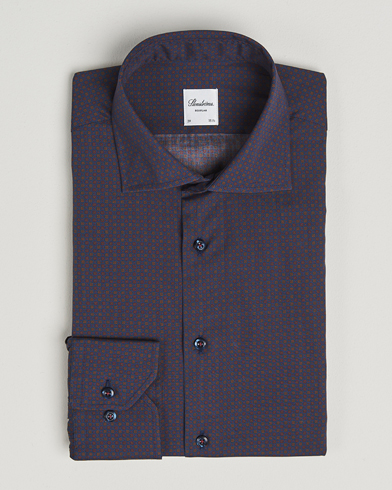 Herr | Stenströms | Stenströms Regular Fit Cotton Printed Shirt Blue