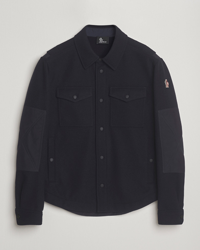 Herr | Moncler Grenoble | Moncler Grenoble Brushed Cotton Overshirt Navy