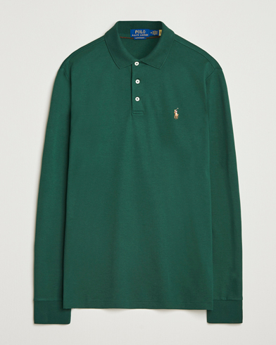 Herr | Polo Ralph Lauren | Polo Ralph Lauren Pima Cotton Custom Slim Fit LS Polo Vintage Pine