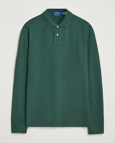 Herr | Polo Ralph Lauren | Polo Ralph Lauren Custom Slim Fit Long Sleeve Polo Scotch Pine Heather