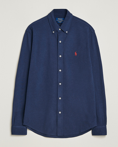 Herr | Polo Ralph Lauren | Polo Ralph Lauren Featherweight Mesh Shirt Spring Navy Heather