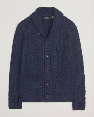 Herr | Polo Ralph Lauren | Polo Ralph Lauren Cotton Shawl Cardigan Navy Heather