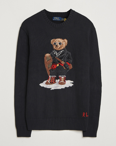 Herr | Polo Ralph Lauren | Polo Ralph Lauren Holiday Bear Cotton Sweater Polo Black