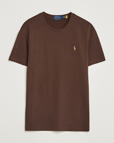 Herr | Polo Ralph Lauren | Polo Ralph Lauren Luxury Pima Cotton Crew Neck T-Shirt Nutmeg Brown