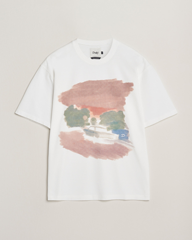 Drake's Graphic Print T-Shirt White – Vit