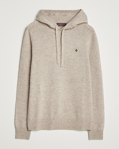 Herr | Morris | Morris Hertford Lambswool Hoodie Khaki