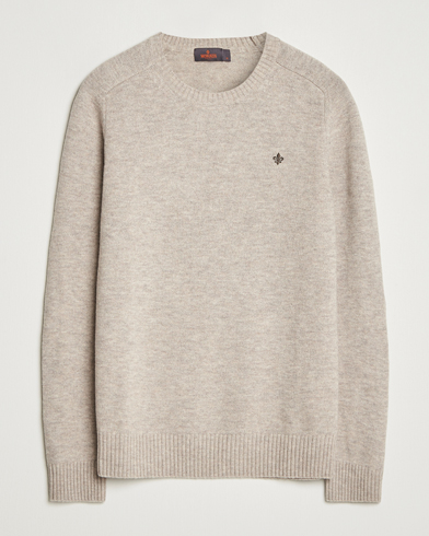Herr | Morris | Morris Hertford Lambswool Merino Crew Neck Khaki