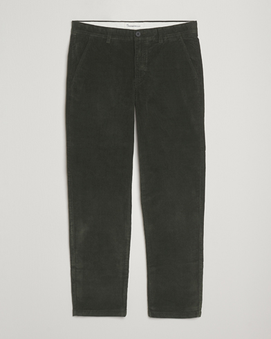 Herr | KnowledgeCotton Apparel | KnowledgeCotton Apparel Chuck Regular Cord Trousers Olive
