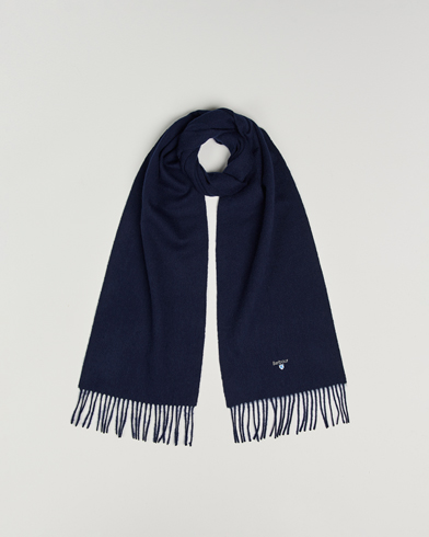 Herr | Barbour Lifestyle | Barbour Lifestyle Plain Lambswool Scarf Navy