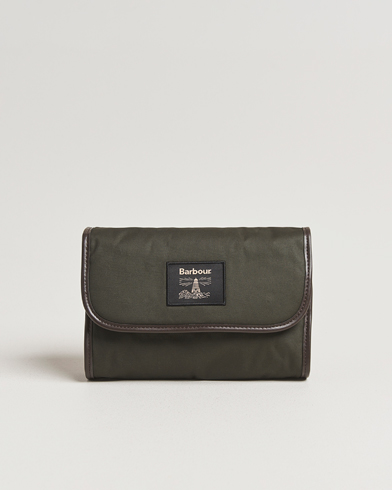 Herr | Barbour Lifestyle | Barbour Lifestyle Wax Hanging Washbag Olive