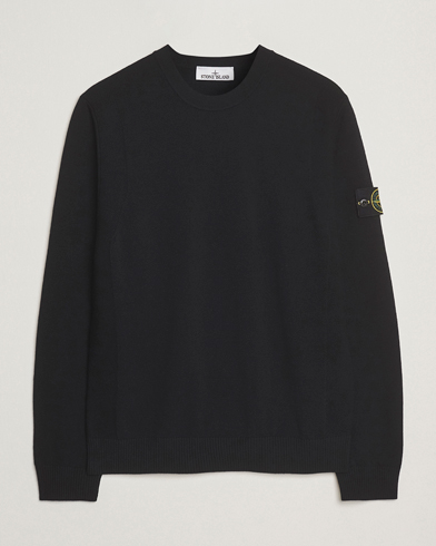 Herr | Stone Island | Stone Island Stretch Wool Knitted Jumper Black