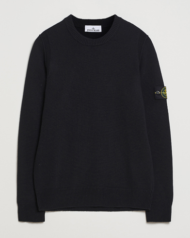 Herr | Stone Island | Stone Island Knitted Lambswool Crew Neck Black