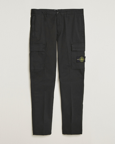 Herr | Stone Island | Stone Island Supima Cotton Stretch Cargo Trousers Black
