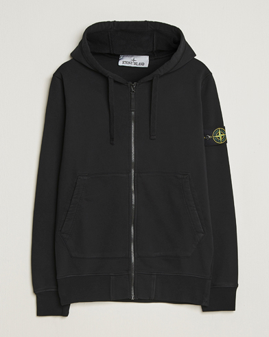 Herr | Stone Island | Stone Island Garment Dyed Fleece Full-Zip Hood Black