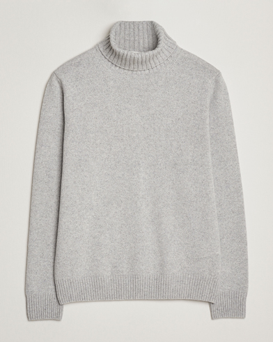 Herr | Morgano | Morgano Wool/Cashmere Heavy Knit Rollneck Light Grey