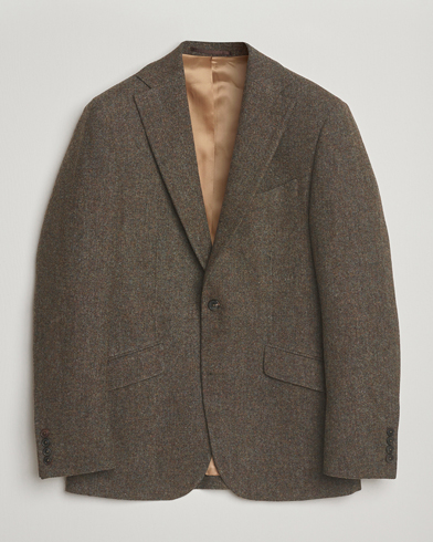 Herr | Walker Slater | Walker Slater Edward Shetland Wool Donegal Blazer Dark Green