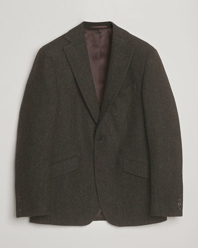 Herr | Walker Slater | Walker Slater Edward Shetland Wool Donegal Blazer Dark Brown