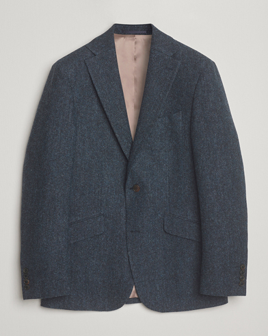 Herr | Walker Slater | Walker Slater Edward Shetland Wool Donegal Blazer Navy