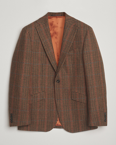 Herr | Walker Slater | Walker Slater Edward Lambswool Dogtooth Blazer Brown