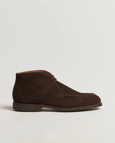 Herr | Crockett & Jones | Crockett & Jones Bibury Chukka Boot Dark Brown Suede
