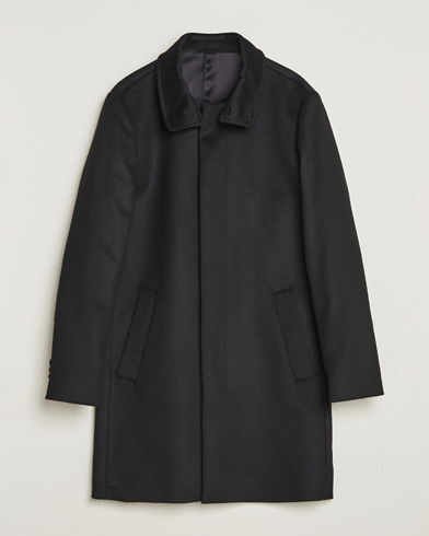 Herr | Tiger of Sweden | Tiger of Sweden Aleric Wool/Cashmere Stand Up Coat Black