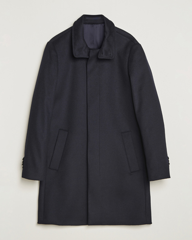 Herr | Tiger of Sweden | Tiger of Sweden Aleric Wool/Cashmere Stand Up Coat Light Ink