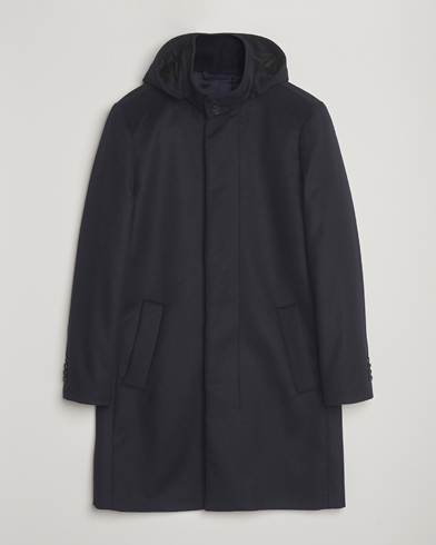 Herr | Tiger of Sweden | Tiger of Sweden Aleric Wool/Cashmere Hooded Coat Light Ink