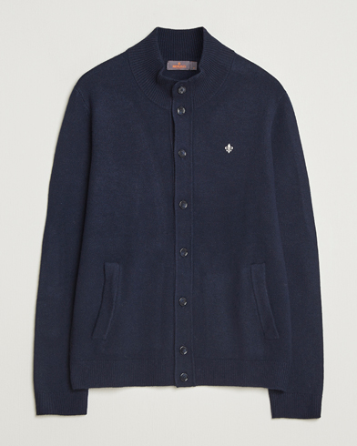 Herr | Morris | Morris Hertford Button Cardigan Navy