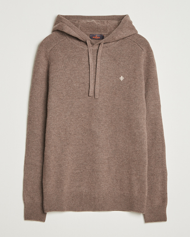 Herr | Morris | Morris Hertford Lambswool Hoodie Brown