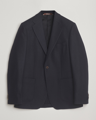 Herr | Morris | Morris Flannel Wool Blazer Navy