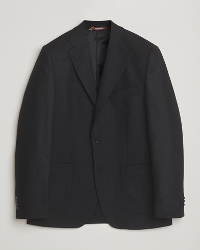 Herr | Morris | Morris Flannel Wool Blazer Black