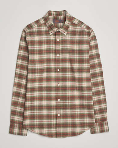 Herr | Morris | Morris Flannel Check Shirt Olive