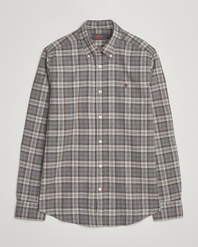 Herr | Morris | Morris Watts Flannel Check Shirt Grey