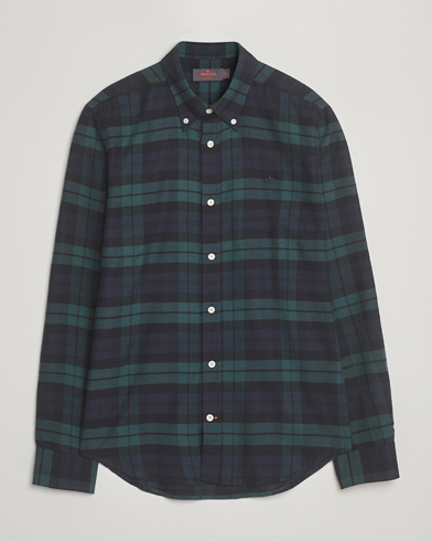Herr | Morris | Morris Soft Twill Tartan Shirt Navy