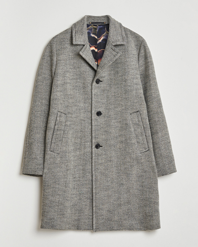 Herr | Paul Smith | Paul Smith Wool Herringbone Coat Grey