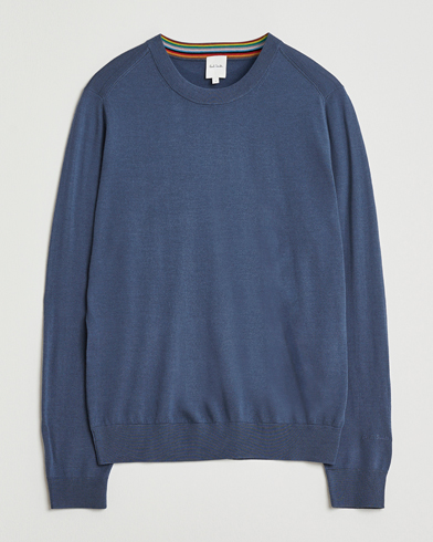 Paul Smith Merino Knitted Sweater Blue – Blå