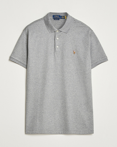 Herr | Polo Ralph Lauren | Polo Ralph Lauren Custom Slim Fit Cotton Polo Steel Heather