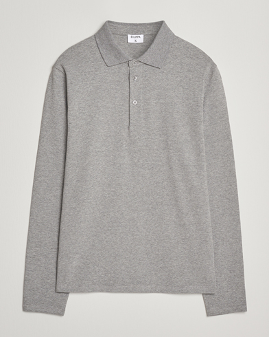 Herr | Filippa K | Filippa K Luke Lycra Polo Shirt Mid Grey Melange