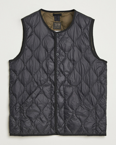 Herr | TAION | TAION Military Crew Neck Down Vest Black