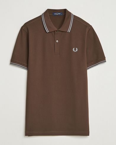 Fred Perry Twin Tipped Shirt Burnt Tobacco – Brun