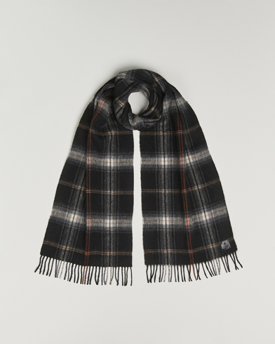 Herr | Amanda Christensen | Amanda Christensen Wool Checked Scarf Black