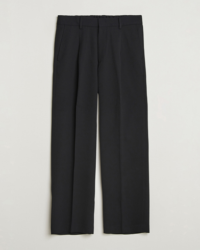 NN07 Kay Relaxed Fit Wool/Tencel Trousers Black – Svart