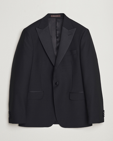 Herr | Oscar Jacobson | Oscar Jacobson Frampton Wool Tuxedo Blazer Black