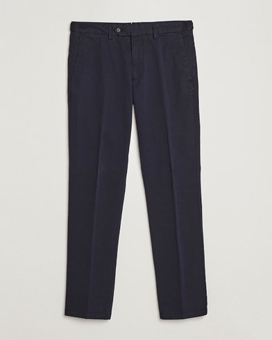 Herr | Oscar Jacobson | Oscar Jacobson Danwick Cotton Trousers Navy