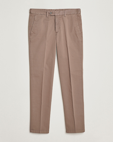 Herr | Oscar Jacobson | Oscar Jacobson Danwick Cotton Trousers Light Brown
