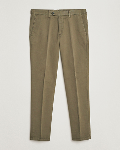 Herr | Oscar Jacobson | Oscar Jacobson Danwick Cotton Trousers Olive
