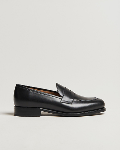 Herr | Oscar Jacobson | Oscar Jacobson Penny Loafers Black