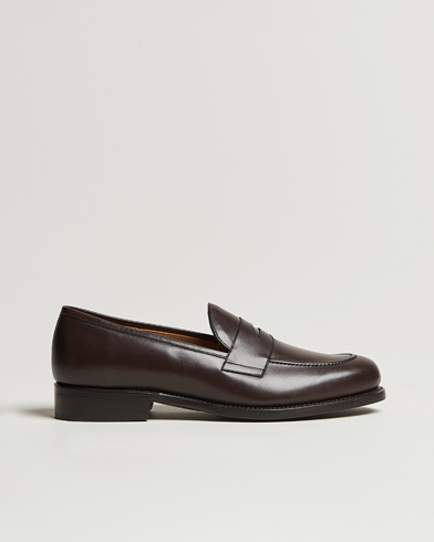 Herr | Oscar Jacobson | Oscar Jacobson Penny Loafers Dark Mud Brown