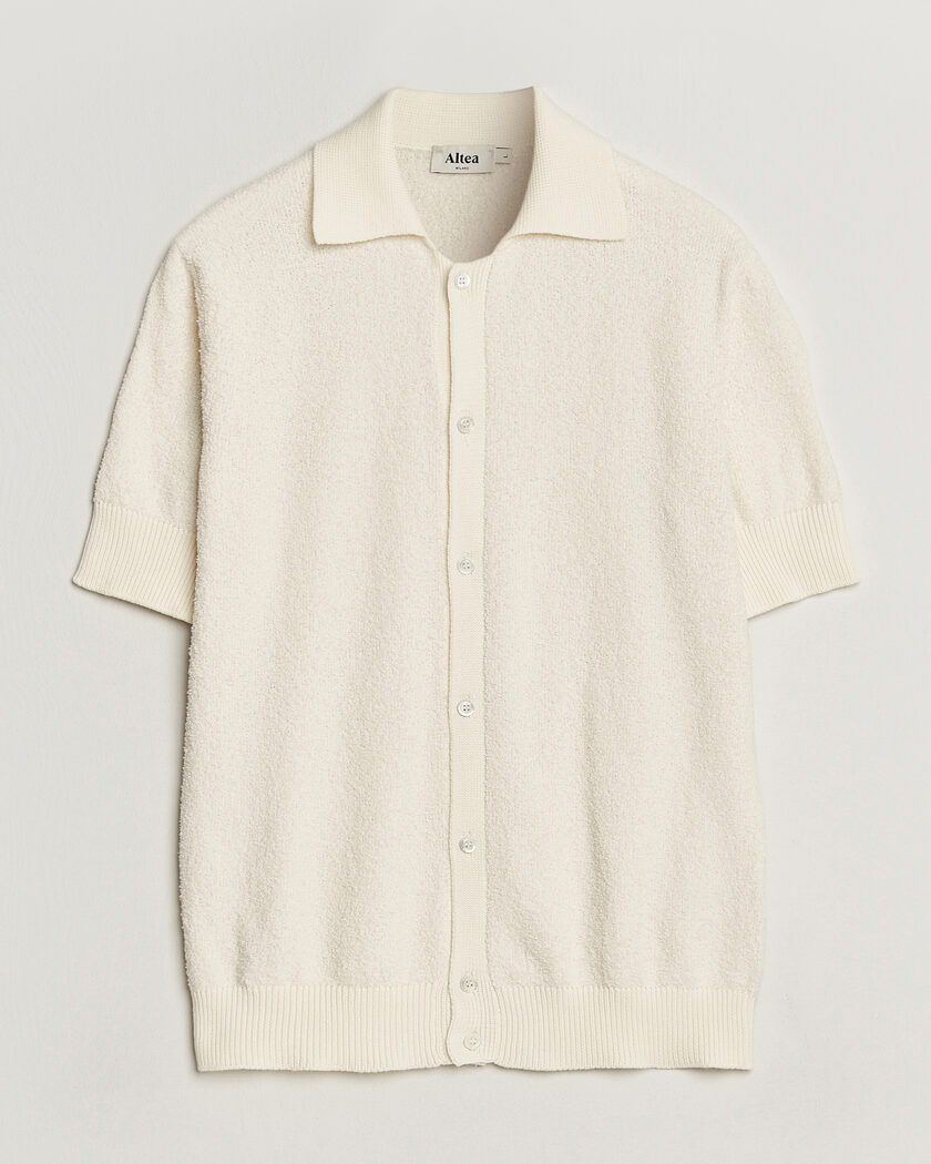Altea Soft Boucle Resort Shirt Off White – Vit