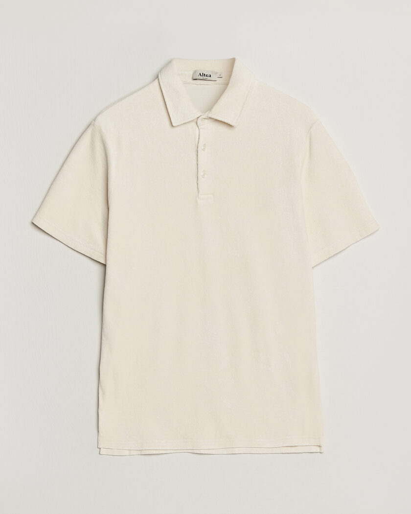 Altea Terry Cotton Polo Off White – Vit